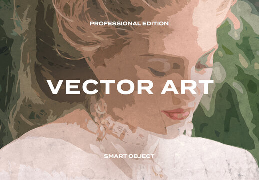 Vectorizer Vector Cartoon Comics Art Photo Effect Paper Texture Template Mockup Overlay Style