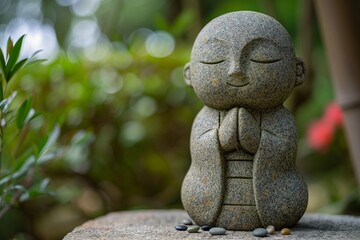 Obraz premium 笑顔のお地蔵さん