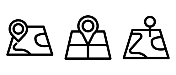 map icon or logo isolated sign symbol vector illustration - high quality black style vector icons