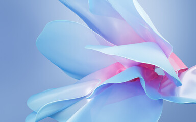 Abstract smooth cloth material, 3d rendering.