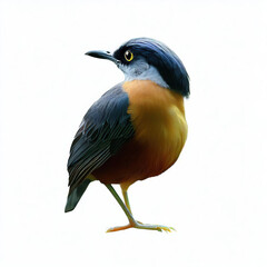 Obraz premium Beautiful colored bird with white background. with Generative AI technology 