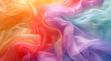 Colorful rainbow silk background