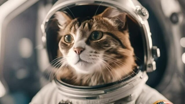 cat astronaut in spacecat