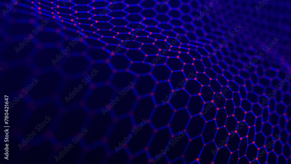 Poster futuristic hexagon background. abstract technology background. technology concept. abstract 3d illus