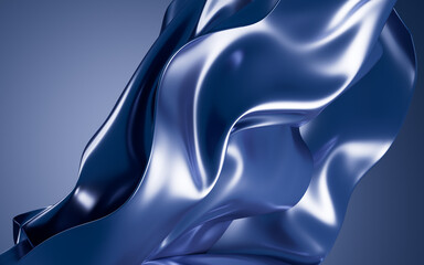 Abstract smooth cloth material, 3d rendering.