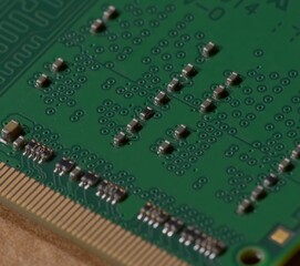 Closeup view of a writable volatile random-access memory