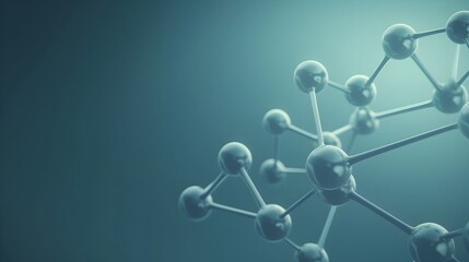 Captivating Molecular Structure Backdrop:A Panoramic Sci-Fi Glimpse into the Realm of Nanotechnology and Medical Innovations