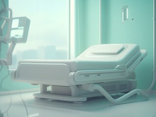 Cutting-Edge Futuristic Hospital Room Offers Luxurious Comfort and Advanced Medical Care for Patients' Optimal Healing and Wellbeing