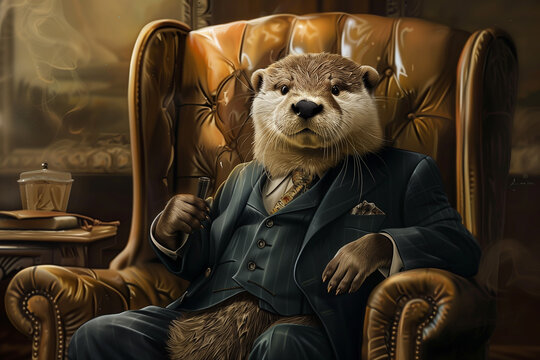 etsy shop : otters in business suits 788 pictures