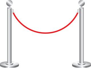 Barrier rope isolated. Barrier rope vector design.