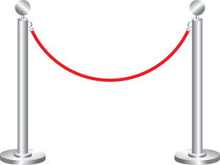 Barrier rope isolated. Barrier rope vector design.