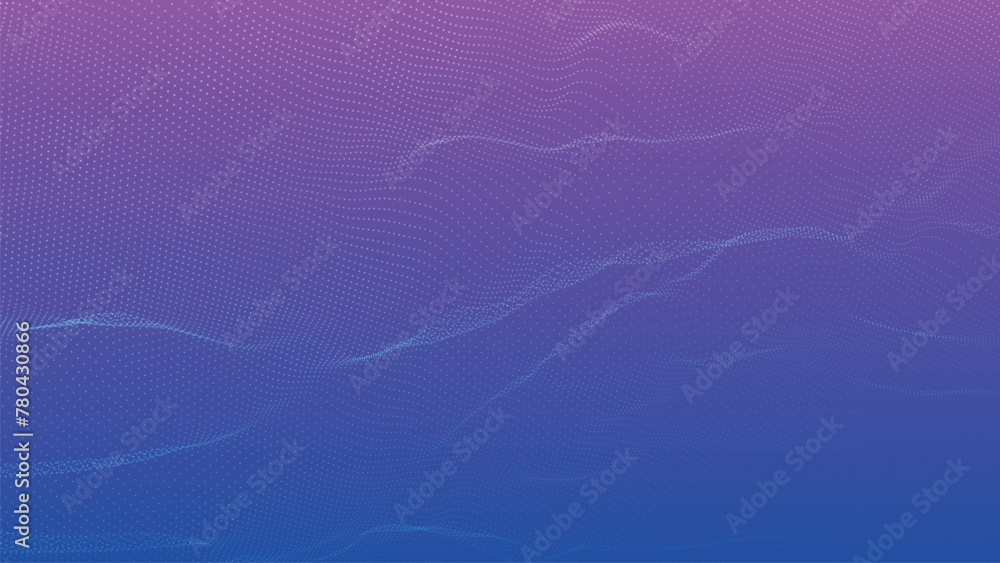 Aufkleber abstract digital particle wave. futuristic dotted wave. technology background vector. vector illustr