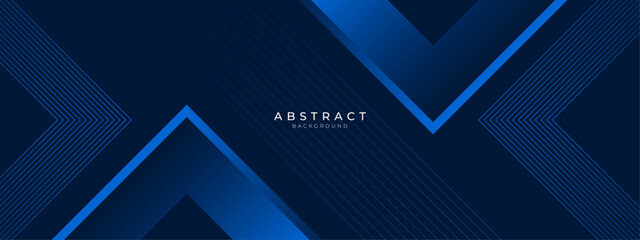 Abstract Background with triangle geometric shapes. Technology Concept with space for text in the middle. Futuristic Concept Blue Background for banner, presentation, flyer, and website	 - obrazy, fototapety, plakaty