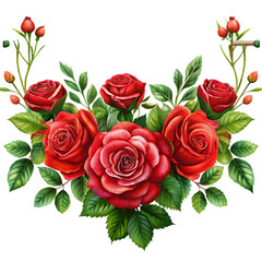 create a print for me with red roses