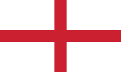 Vector illustration of the flat flag of England 