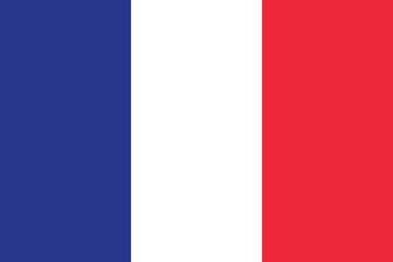 Vector illustration of the flat flag of France  