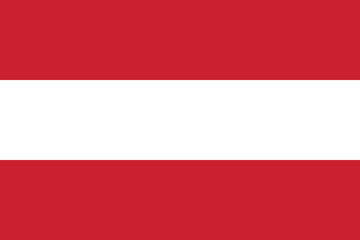 Vector illustration of the flat flag of Austria 