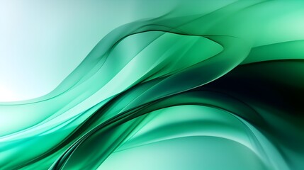 Ethereal Green Smoke Gradient for Elegant Minimalist Backdrop
