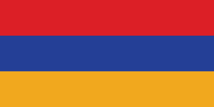 Vector illustration of the flat flag of Armenia 