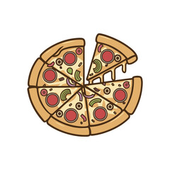 Pizza vector illustration
