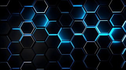Obraz premium Futuristic Hexagonal Digital Network Pattern with Medical Technology Elements