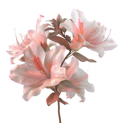 Pink flowers on stem in vase