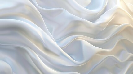the wave of folds have folded on the fabric of a bed
