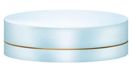 Blue,Gold podium isolated,Elegant 3d stage stand for product, cosmetic presentation.Element Mockup empty white pedestal display platform for beauty stand