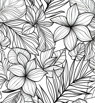 AI generated illustration of a black and white mandala flower