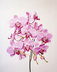 pink Cattleya orchid isolated on white background - 780443821