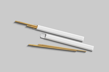 Minimalist Chopstick Mockup for showcasing your design to clients