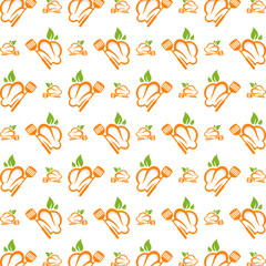 Chef smooth trendy multicolor repeating pattern vector illustration background design