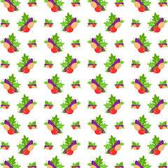 Fresh vegetables smooth trendy multicolor repeating pattern vector illustration background design