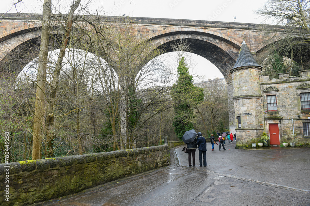 Wall mural View at Stockridge on Edinburgh in Scotland