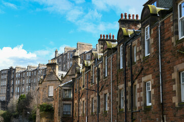 View at Dean village on Edinburgh in Scotland
