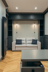 Interior of personal office in the apartment