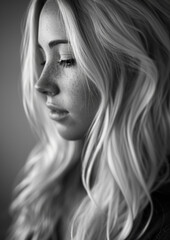 Fototapeta premium Portrait of a woman showing strong emotions.