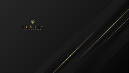 Black luxury background with premium gold element