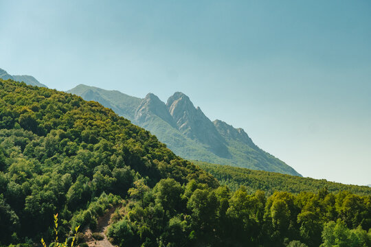 Scenic view of San Fabian de Alico mountains in Chile