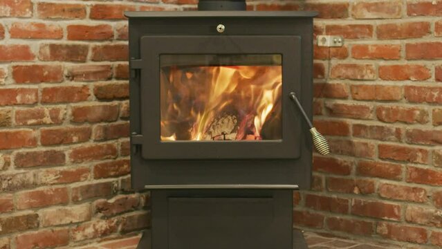Wood Stove Fireplace Burning