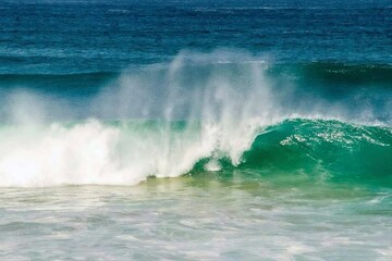 Natural landscape of a wavy sea