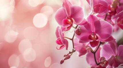 Pink Orchid flower showcasing its elegant botanical beauty in a soft light with delicate petals and vibrant color