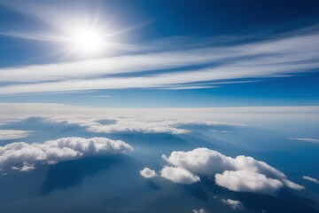 Fototapeta premium beautiful blue sky with clouds