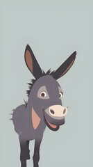 AI illustration of an animal with big ears and brown teeth smiles while standing tall