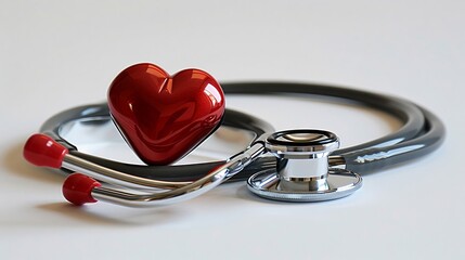 A heart-shaped stethoscope symbolizing the fusion of love and healthcare