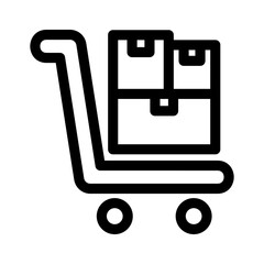 trolley icon or logo isolated sign symbol vector illustration - high quality black style vector icons
