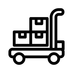 trolley icon or logo isolated sign symbol vector illustration - high quality black style vector icons
