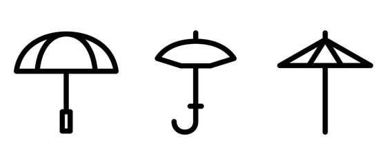 Fototapeta na wymiar umbrella icon or logo isolated sign symbol vector illustration - high quality black style vector icons 