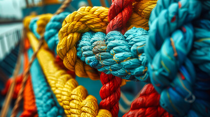 Tangled Strength, The Art of Knots in Closeup, A Study of Texture and Resilience