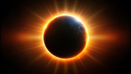 Obraz premium abstract and black background solar eclipse